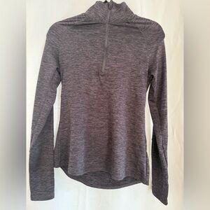 Women's Gray/Black Heather Quarter-Zip Lightweight Layer.
